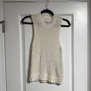 Abercrombie & Fitch Cream Knit Sweater Tank Top